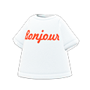 Maglietta bonjour (Nessuna variazione)