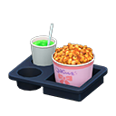 Menu popcorn e bibita (Caramello e soda al melone, Fiocco)