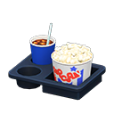 Menu popcorn e bibita (Salato e cola, Colori vivaci)