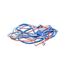 Mucchio di cavi intrecciati (Blu e rosso)