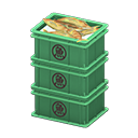 Pila di cassette per pesce (Verde, Sakana (pesce))