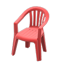 Sedia di plastica (Rosso)