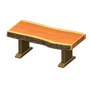 Tavolo di legno grezzo (Corteccia)