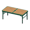 Tavolo richiudibile da picnic (Verde, Legno scuro)