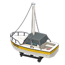 Yacht (Giallo e bianco, Testo inglese)